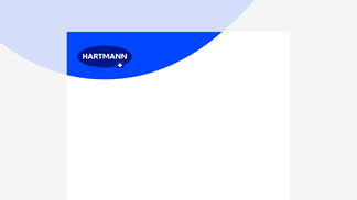 Illustration of the typical HARTMANN ellipse as the core element of the logo.