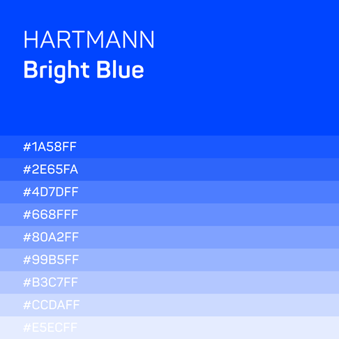 Illustration of the HARTMANN color "Bright Blue".