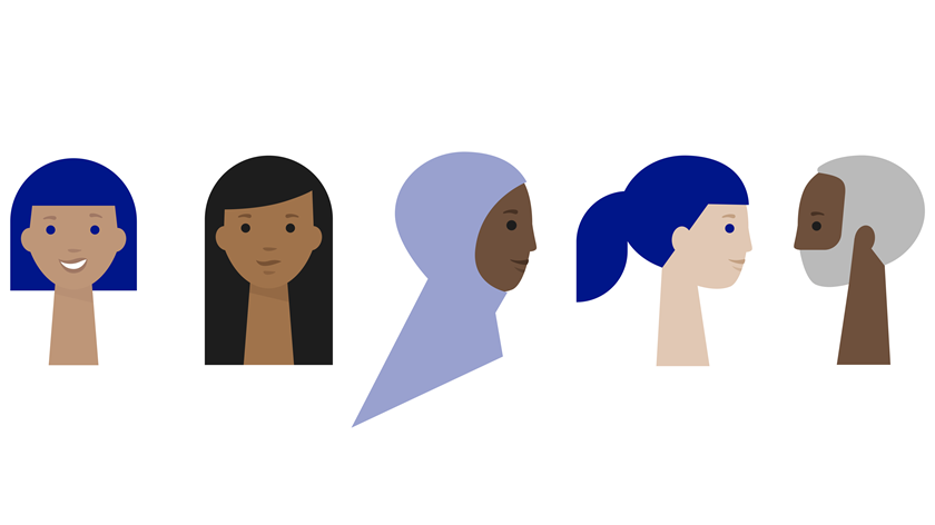 Illustration of people with different skin colors.