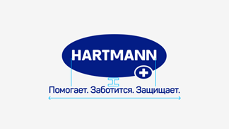 The HARTMANN logo with enlarged slogan in Russian.