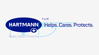 The HARTMANN logo with slogan next to instead of below the graphic.