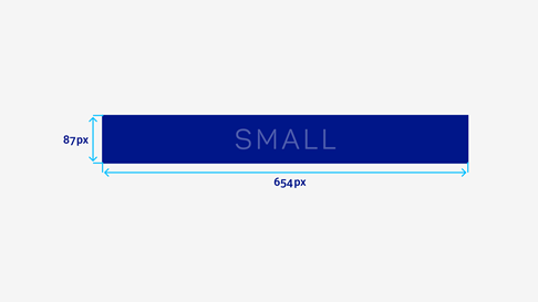 Schematic representation of the small signature image with the dimensions 654 x 87 pixels. 