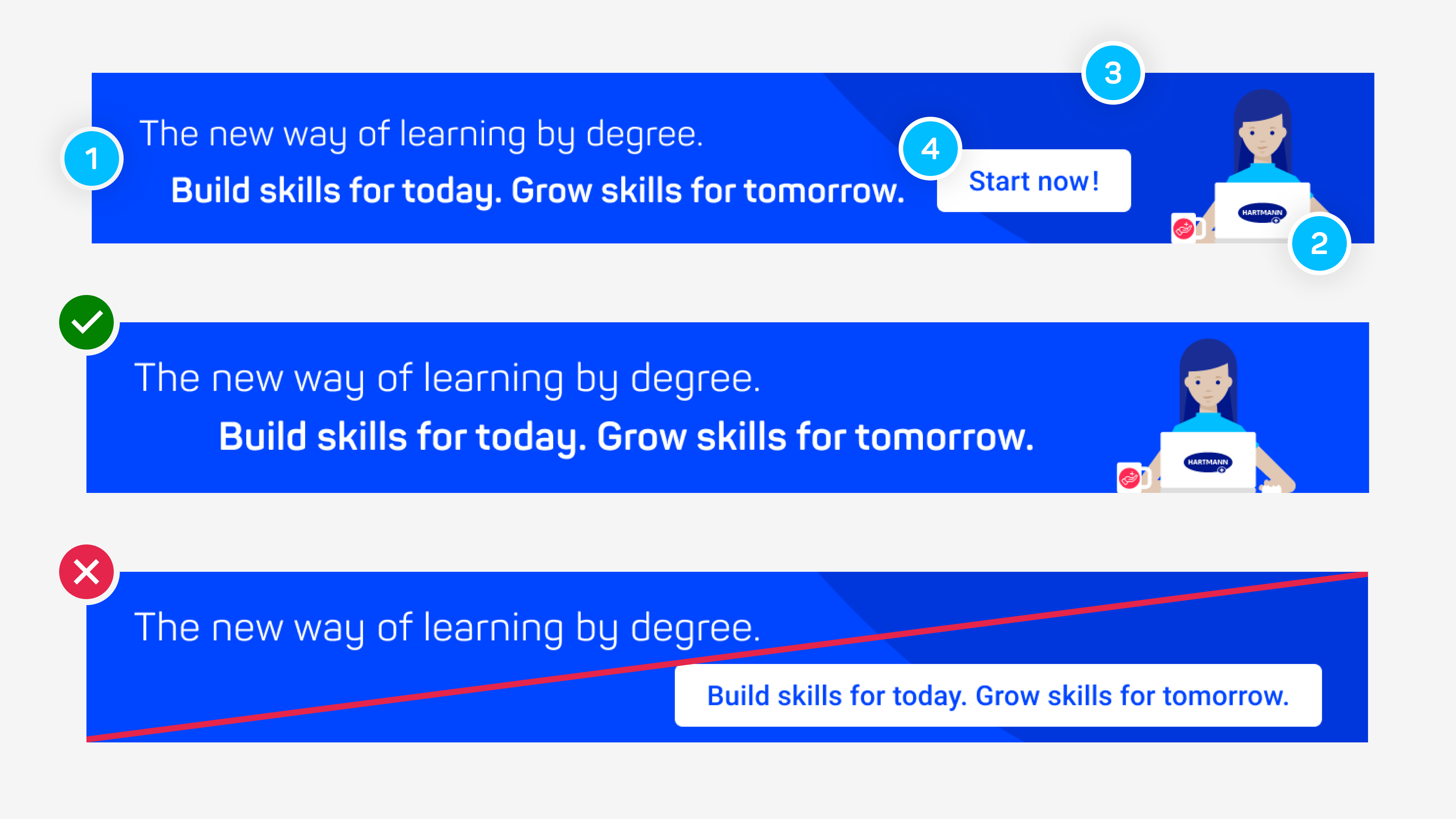 Layout examples for the small signature image, showing mandatory and optional elements. 