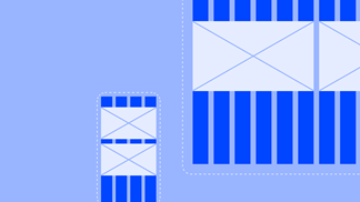 Illustration of a responsive layout grid for web design.