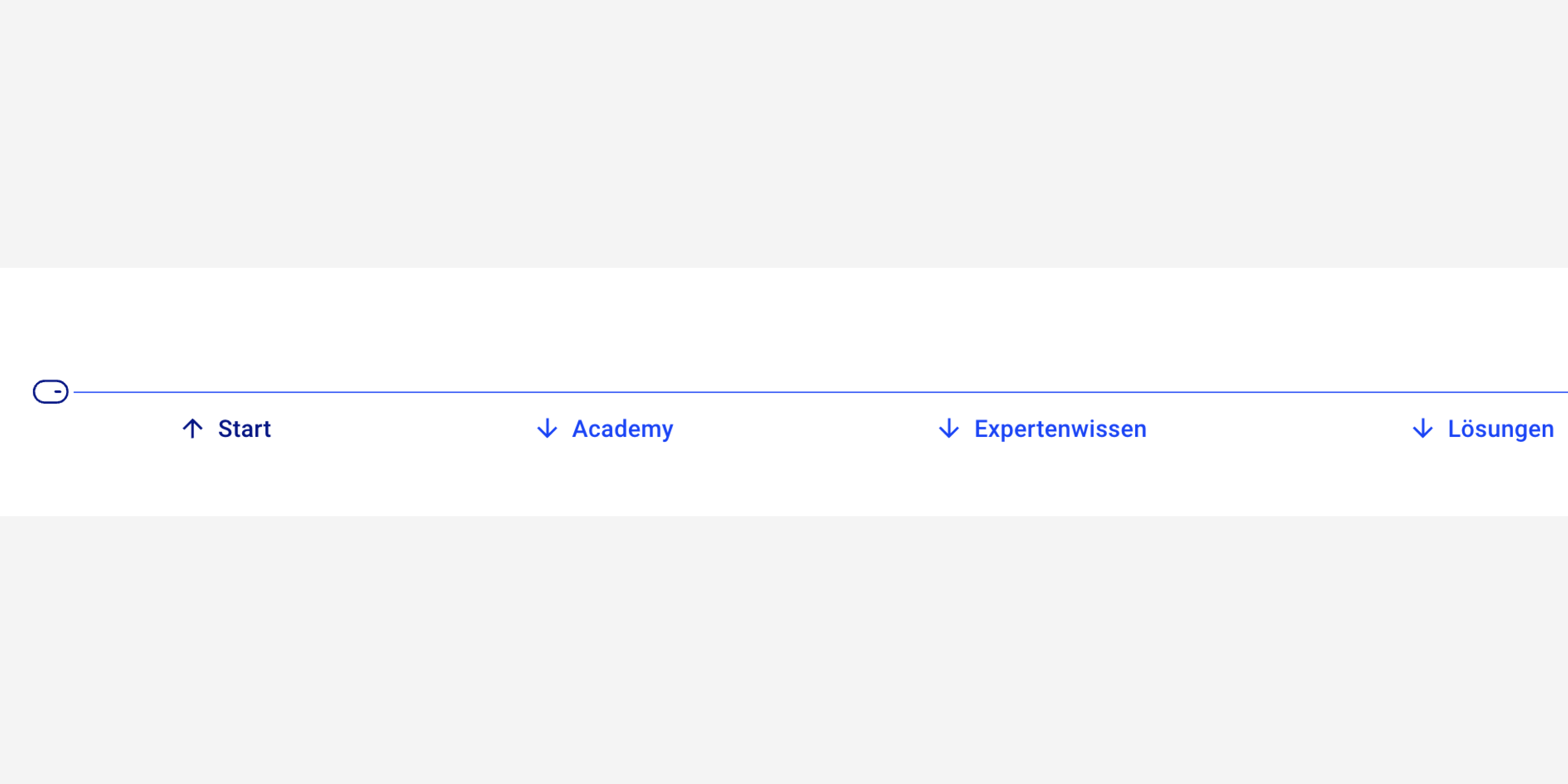 Display of anchor navigation with four menu items
